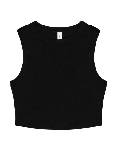 BEL-1013-Débardeur femme court musculaire à micro-côte